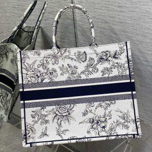 DIOR Book Tote 36CM Granville Garden WHITE