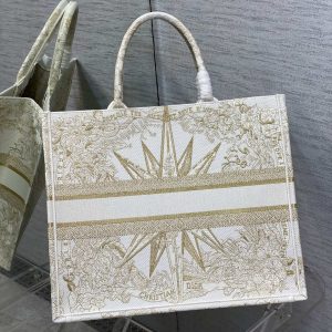 DIOR Book Tote 36CM Octet star gold thread