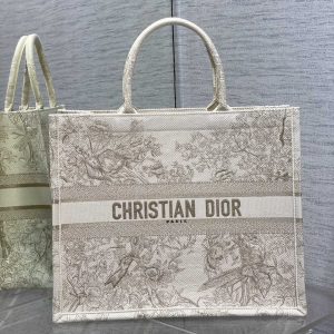 DIOR Book Tote 36CM Golden Silk Magpie Winter Garden
