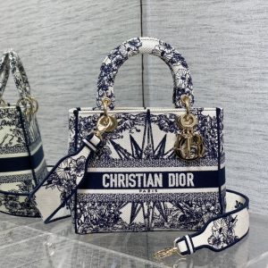 DIOR Lady Quintuple embroidery BLUE