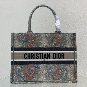 DIOR Book Tote 36CM Metallic Green